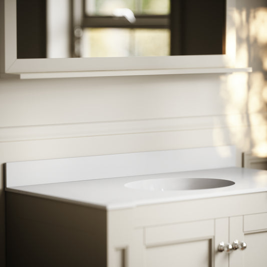 Eaton Polished White Upstand 1000mm