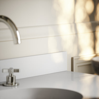 Eaton Polished White Upstand 1000mm