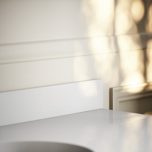 Eaton Polished White Upstand 1200mm