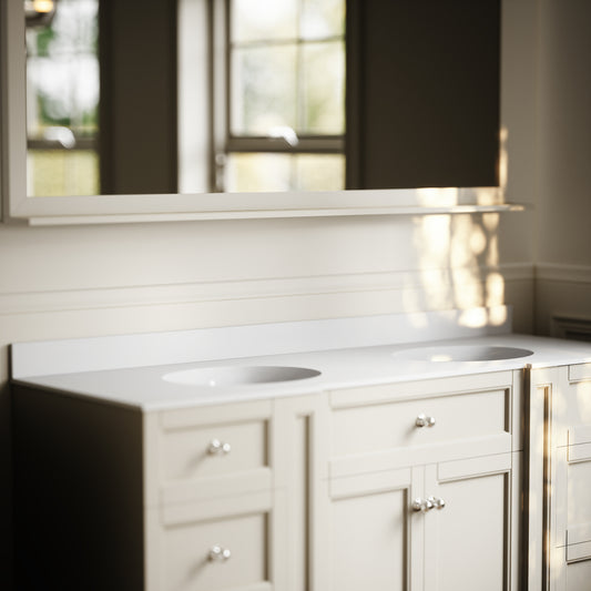 Eaton Polished White Upstand 1600mm