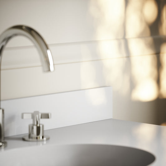 Eaton Polished White Upstand 1600mm