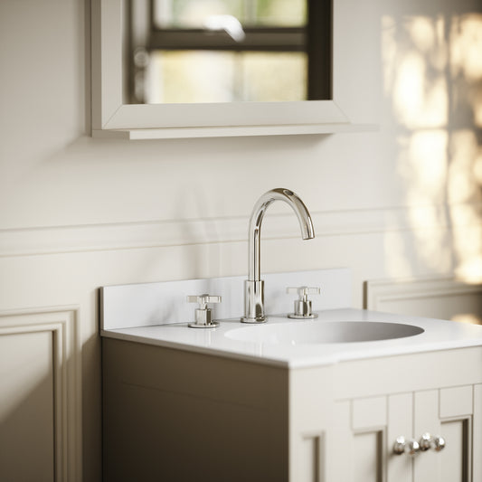 Eaton Polished White Upstand 600mm