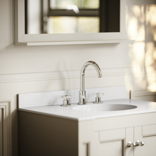 Eaton Polished White Upstand 800mm