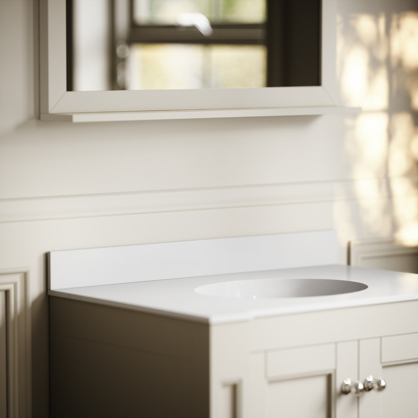 Eaton Polished White Upstand 800mm