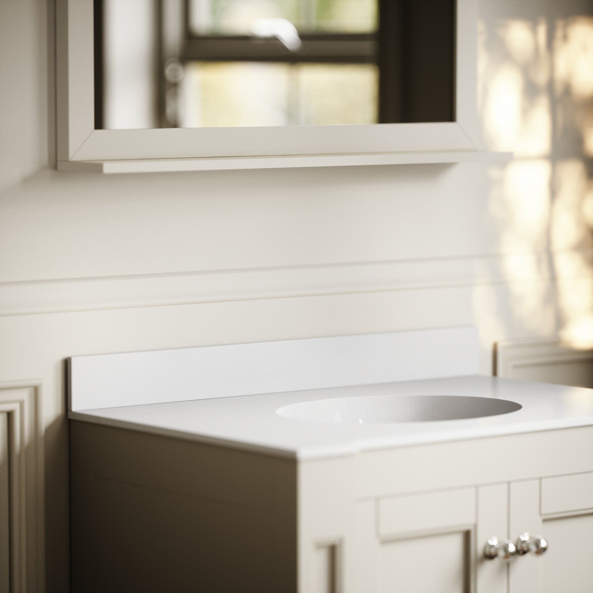 Eaton Polished White Upstand 800mm