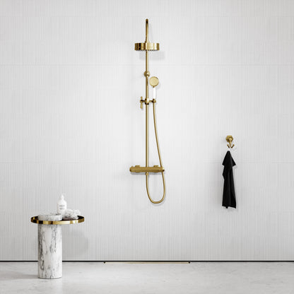 Eton Polished Brass 2-way Thermostatic Shower System