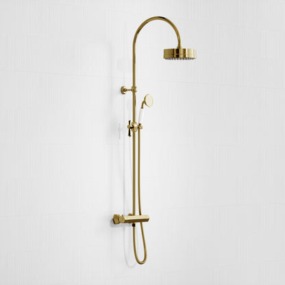 Eton Polished Brass 2-way Thermostatic Shower System