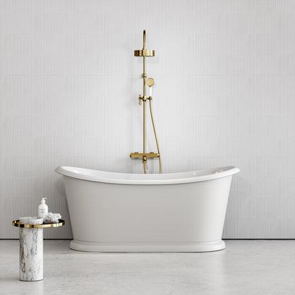 Eton Polished Brass 3-way Thermostatic Bath Shower System