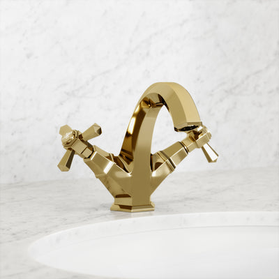 Eton Polished Brass Basin Mixer Tap