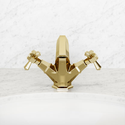 Eton Polished Brass Basin Mixer Tap