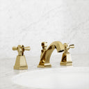 Eton Polished Brass Deck Mounted 3-Hole Basin Mixer Tap