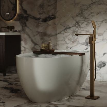 Baroque Aged Bronze Floorstanding Bath Shower Mixer Tap