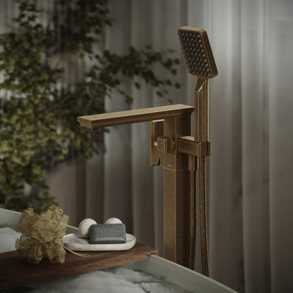 Baroque Aged Bronze Floorstanding Bath Shower Mixer Tap