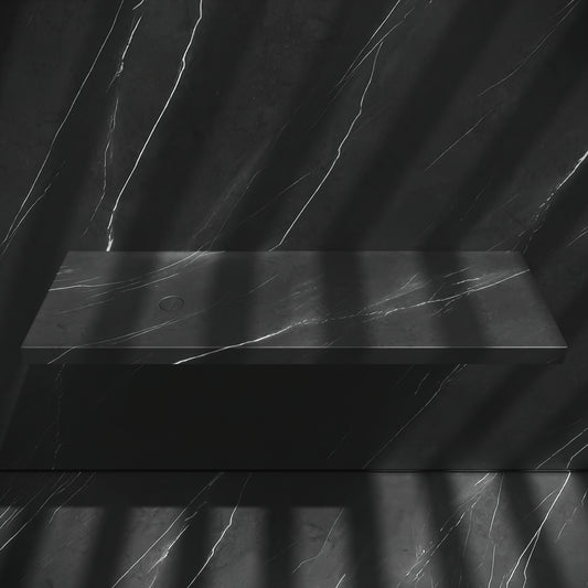 Levitare Pietra Grey Marble Ultra Thin Wall Mounted Basin 1200mm (Offset Waste)