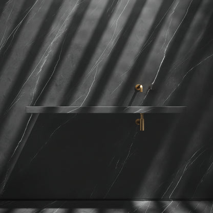 Levitare Pietra Grey Marble Ultra Thin Wall Mounted Basin 1200mm (Offset Waste)