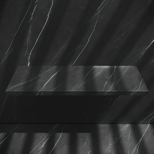 Levitare Pietra Grey Marble Ultra Thin Wall Mounted Basin 1200mm (Offset Waste)