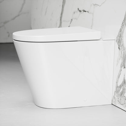 Intellismart Back To Wall Rimless Bidet Toilet with Concealed Cistern and Aged Bronze Flush Plate