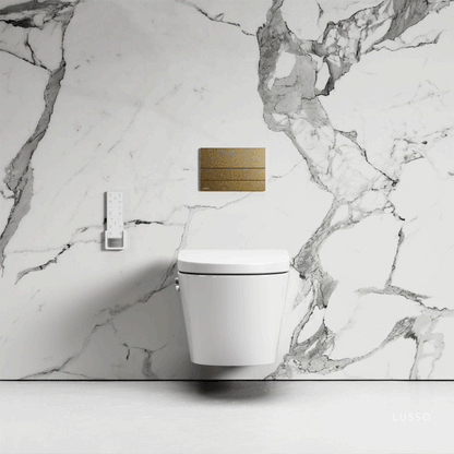 Intellismart Wall Hung Rimless Bidet Toilet With Concealed Cistern Frame And Square Flush Plate