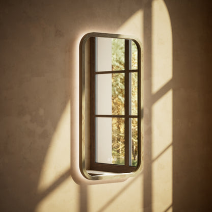 La Maison White Oak Backlit LED & Demister Mirror 500mm