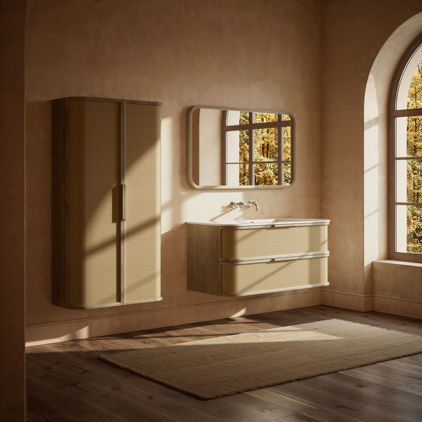 La Maison White Oak Backlit LED & Demister Mirror 1200mm