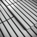 Linear Soft Feather Grey Glazed Porcelain Mosaic Tile Sample