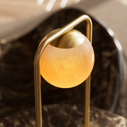 Amelie Alabaster & Brushed Gold Table Lamp