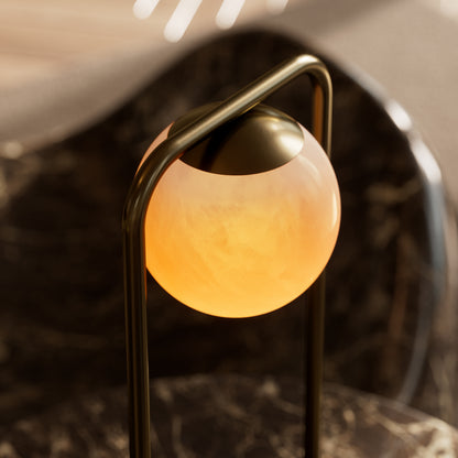 Amelie Alabaster & Burnished Brass Table Lamp