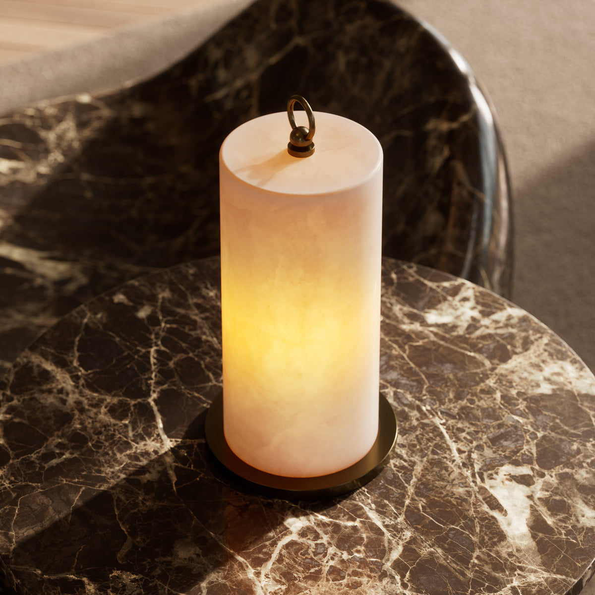 Ciara Alabaster & Burnished Brass Table Lamp
