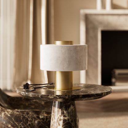 Odette Alabaster & Brushed Gold Table Lamp