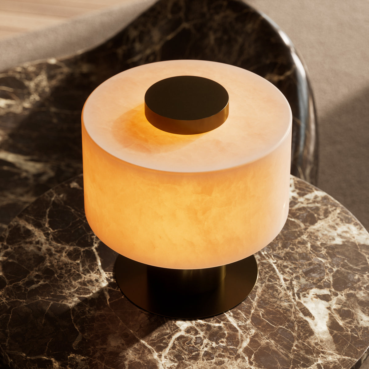 Odette Alabaster & Burnished Brass Table Lamp