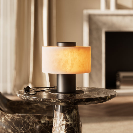 Odette Alabaster & Deep Bronze Table Lamp