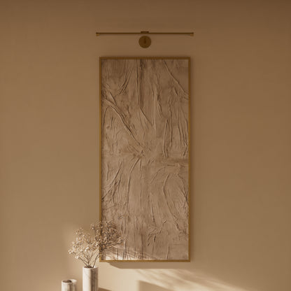 Louvre Brushed Gold Dimmable LED Picture Light 600mm