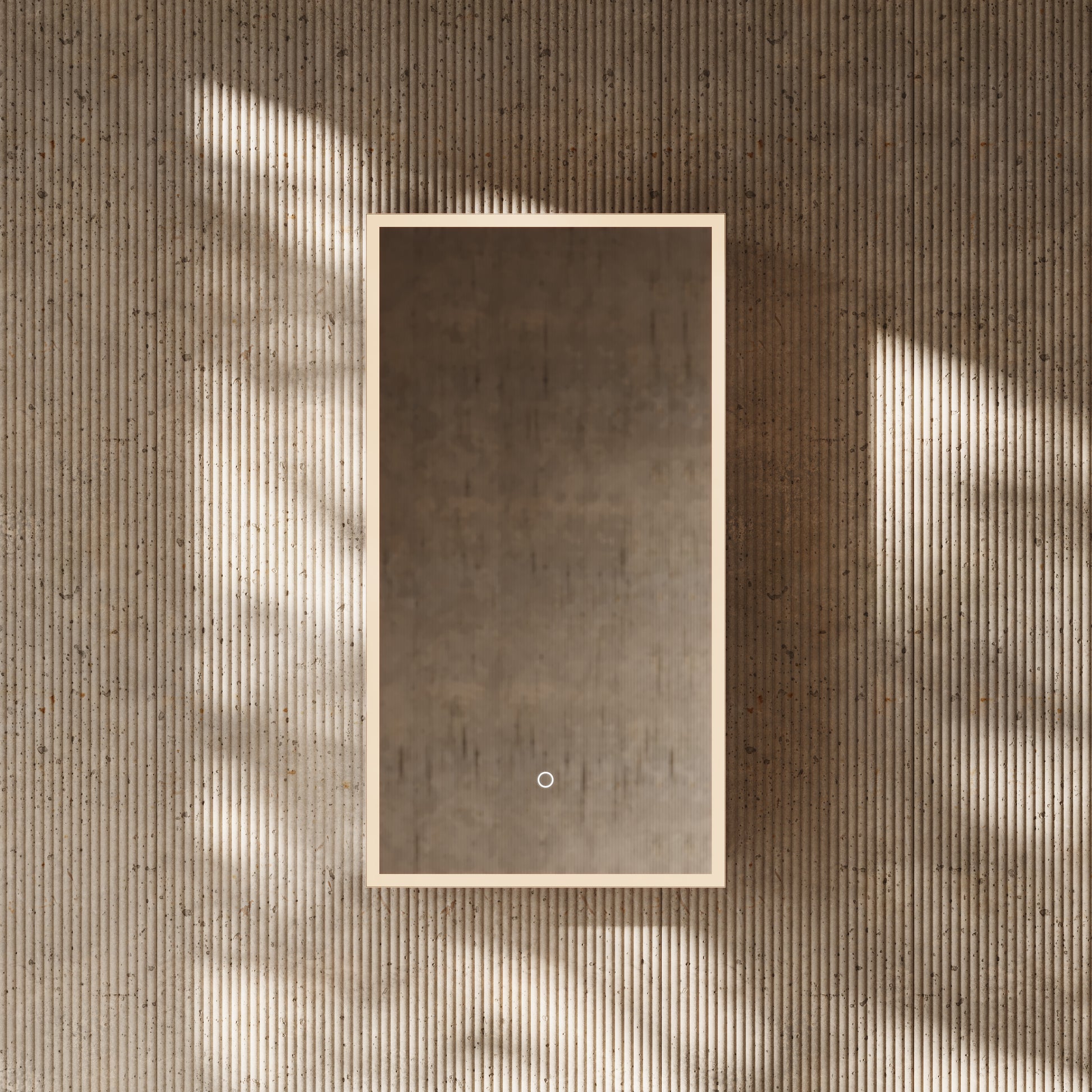 Lume Matte White LED Mirror Cabinet 400mm