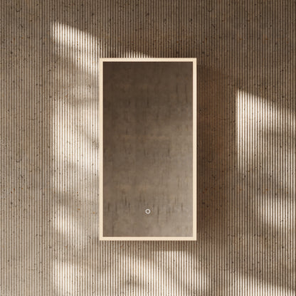 Lume Matte White LED Mirror Cabinet 400mm