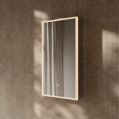 Lume Matte White LED Mirror Cabinet 400mm