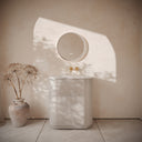 Cheval Velvet Beige Floorstanding Vanity Unit with Basin 800mm