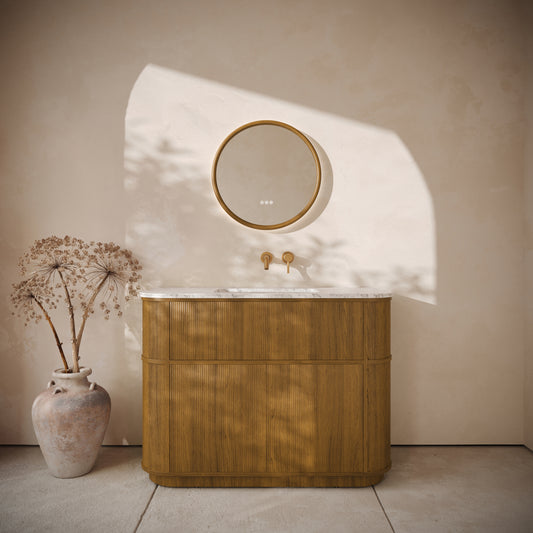 Cheval Honey Oak Floorstanding Vanity Unit with Basin 1200mm