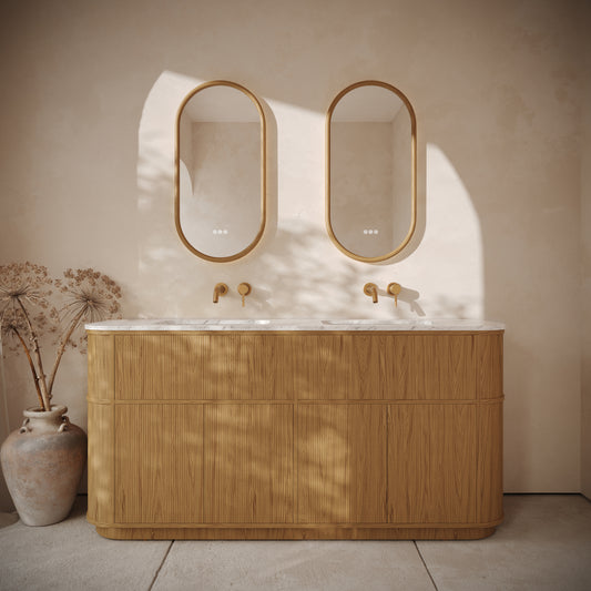 Cheval Oak Floorstanding Vanity Unit with Basin 1800mm