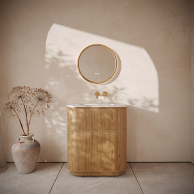 Cheval Oak Floorstanding Vanity Unit with Basin 800mm
