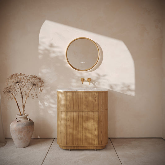 Cheval Oak Floorstanding Vanity Unit with Basin 800mm