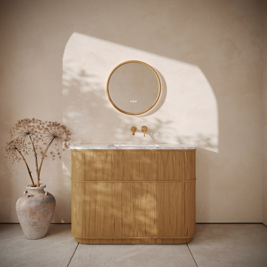 Cheval Oak Floorstanding Vanity Unit with Basin 1200mm