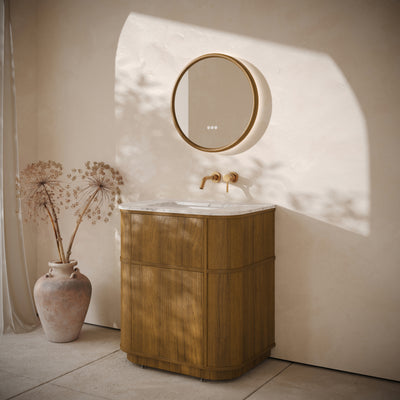Cheval Honey Oak Floorstanding Vanity Unit with Basin 800mm