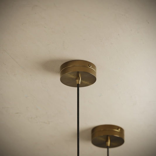 Cascata Alabaster LED Pendant Light Burnished Brass 1000mm