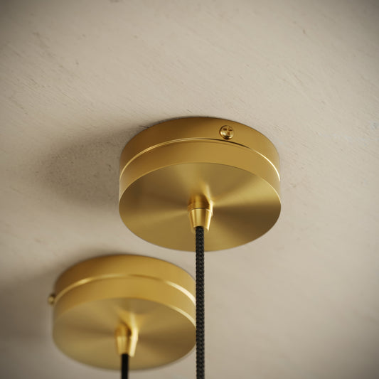 Luminosa Alabaster LED Pendant Light Brushed Gold 400mm