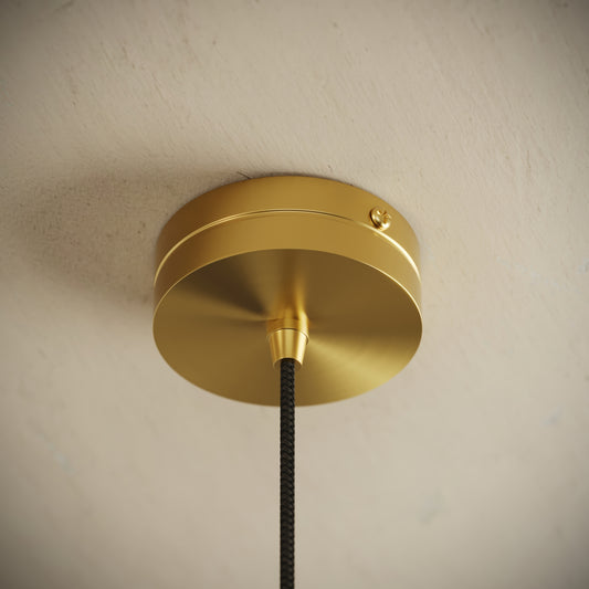 Luminosa Alabaster LED Pendant Light Brushed Gold 600mm