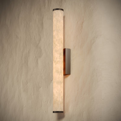 Alabastro Alabaster LED Wall Sconce Light With Deep Bronze Fittings 600mm