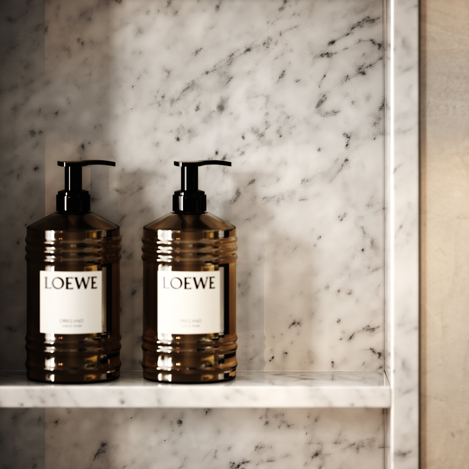 Almara Carrara Marble Bathroom Shower Niche 900mm