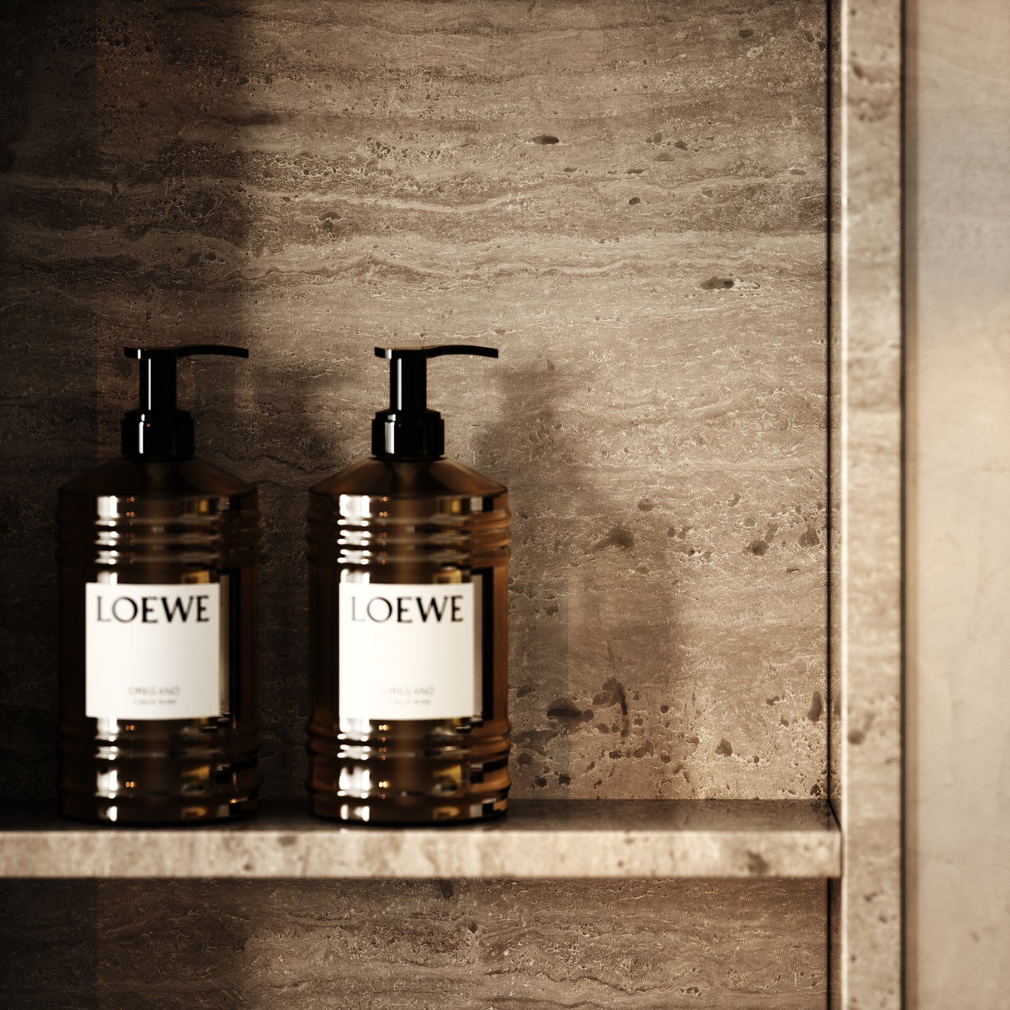 Almara Travertine Stone Bathroom Shower Niche 900mm