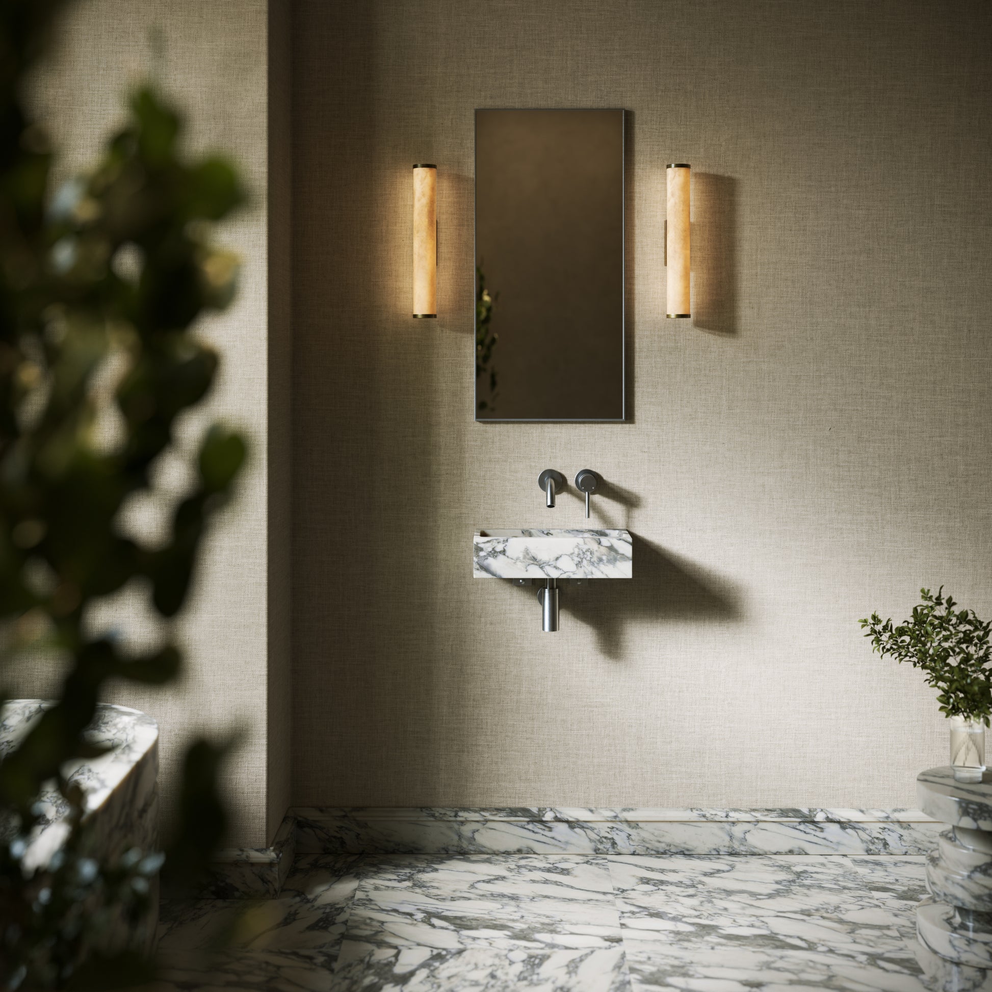 Artista Arabescato Marble Wall Hung Basin 400 - 1200mm