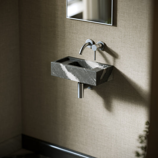Artista Panda Marble Wall Hung Basin